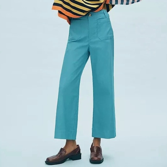 NWT! The Colette Magic Fabric Crop Wide-Leg Pants by Maeve - 30 🟤 - Picture 1 of 5